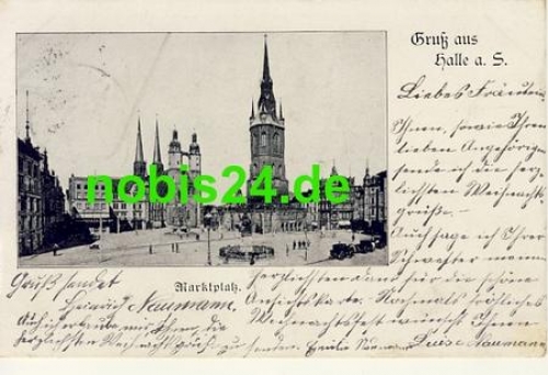 Halle Saale Marktplatz o 25.10.1900