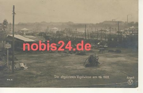Dresden abgebrannte Vogelwiese  *1909