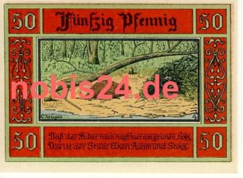 06385 Aken emergency money 50 pfennigs 1921