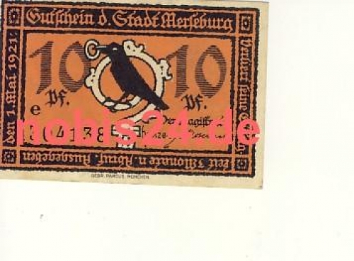 06217 Merseburg emergency money 10 pfennigs around 1920