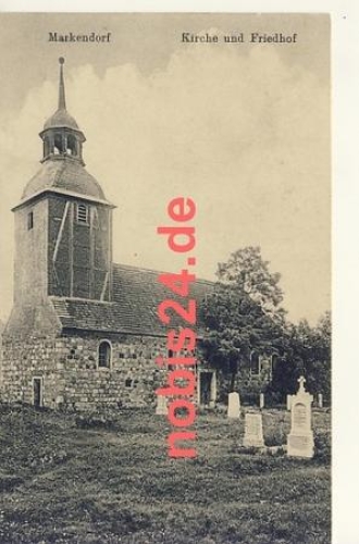 14913 Markendorf Kirche und Friedhof o 14.10.1915
