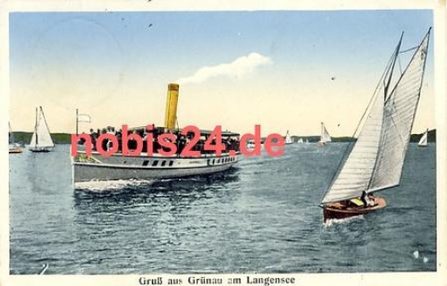 Grünau Berlin Langensee Dampfer o 14.8.1938