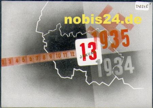 Referendum in the Saar region o January 13, 1935 special card National Socialism