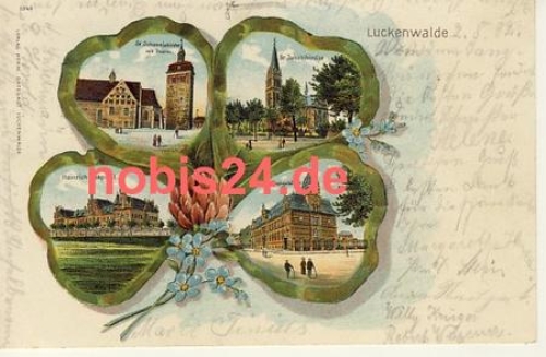 14943 Luckenwalde Kleeblattlitho  o 2.5.1902
