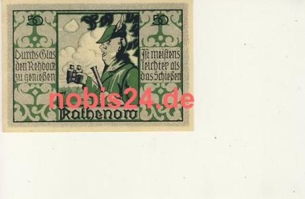 14712 Rathenow emergency money 50 pfennigs around 1920
