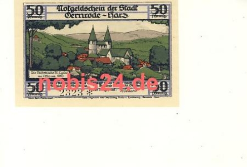 06485 Gernrode emergency money 50 pfennigs around 1920