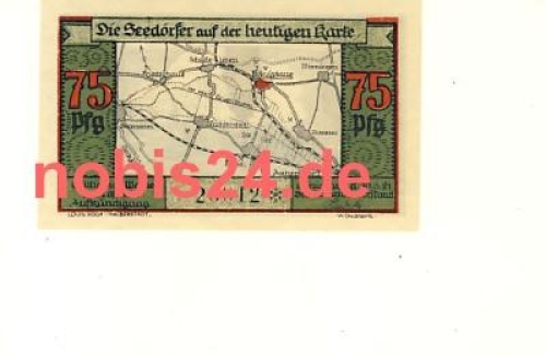 06449 Konigsaue emergency money 75 pfennigs around 1920