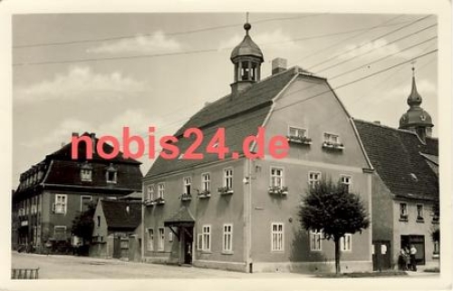 06906 Pretzsch Elbe town hall postcard *ca.1955