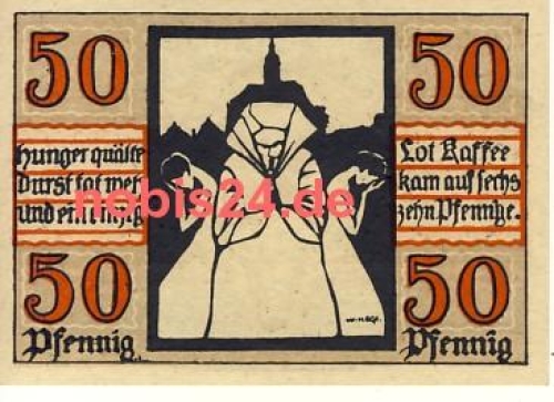 06618 Naumburg emergency money 50 pfennigs 1920