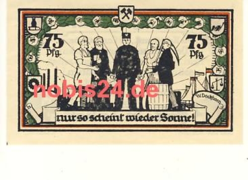 06464 Frose emergency money 75 pfennigs around 1921