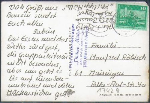 17429 Bansin Zeltplatz o ca. 1978
