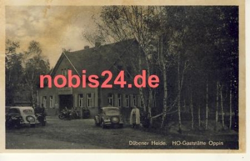 06901 Dubener Heide Gasthof Oppin Auto *ca.1957