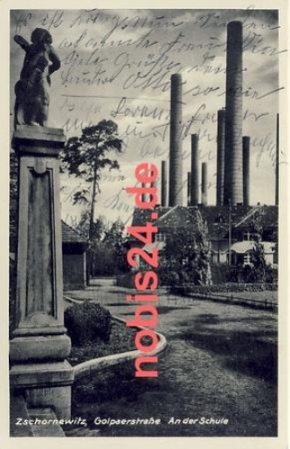 06791 Zschornewitz Golpaerstrasse Schule Grafenhainichen o 1940