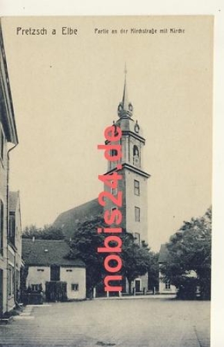 06909 Pretzsch Kirchstrasse postcard *ca.1915