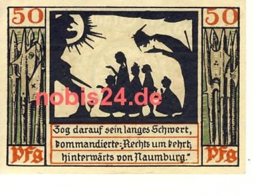 06628 Naumburg Notgeld 50 Pfennige 1920