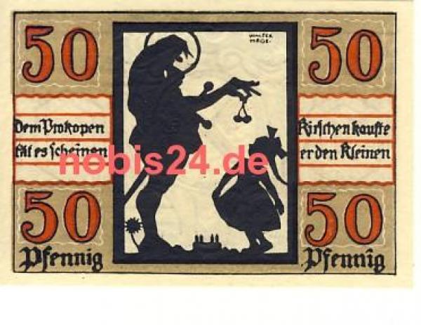 06618 Naumburg emergency money 50 pfennigs 1920