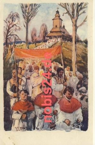 Velkonocni pozdrav artist card o 1931