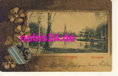 Chemnitz Schlossteich Wappen o 19.8.1901