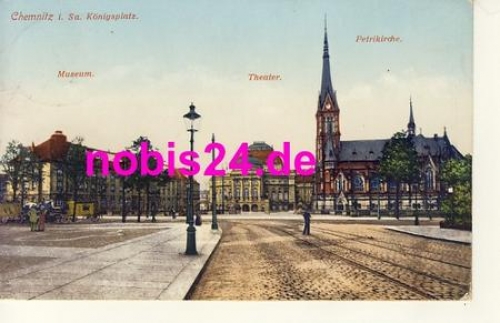 Chemnitz Koenigsplatz Petrikirche o 28.9.1913