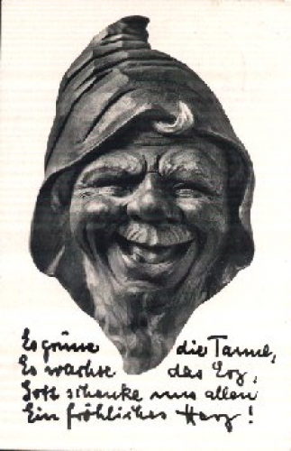 Zwerge Holzschnitzerei, Zwergenkopf, o 30.12.1936