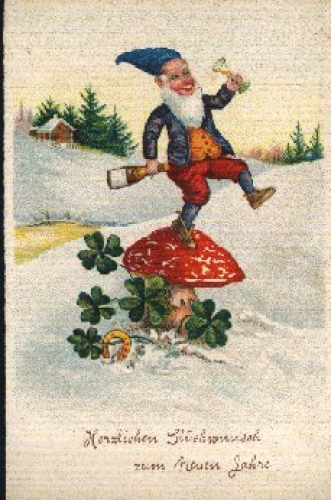 Dwarf horseshoe champagne bottle mushroom * ca. 1930