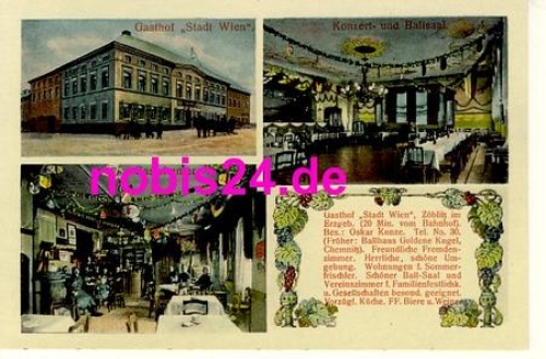 09517 Zoblitz Gasthof "Stadt Wien" *ca.1920