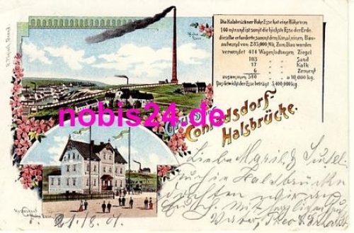 09633 Conradsdorf Halsbruecke Litho o 1901