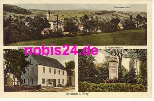 09623 Clausnitz Rechenberg-Bienenmuhle Shop war memorial o 16.7.1930