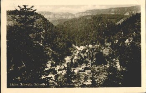 01814 Schmilka von der Schoenaer Höhe o 9.8.1959