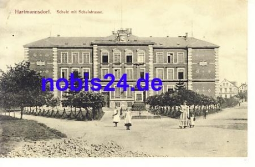 09232 Hartmannsdorf School Schulstrasse o ca.1915