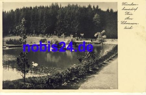07589 Muenchenbernsdorf Schwanenteich o ca.1935