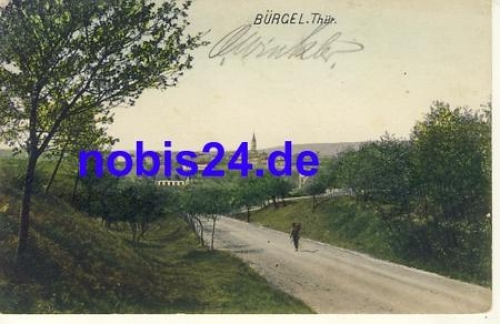 07616 Burgel Strasse nach Burgel o ca.1915
