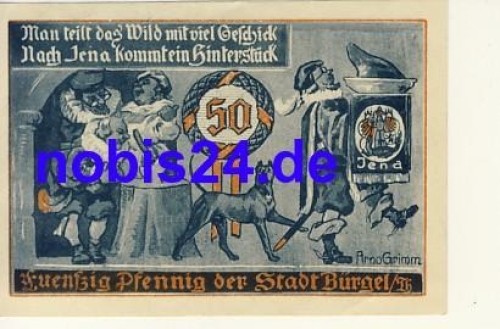 07616 Burgel emergency money 50 pfennigs 1921