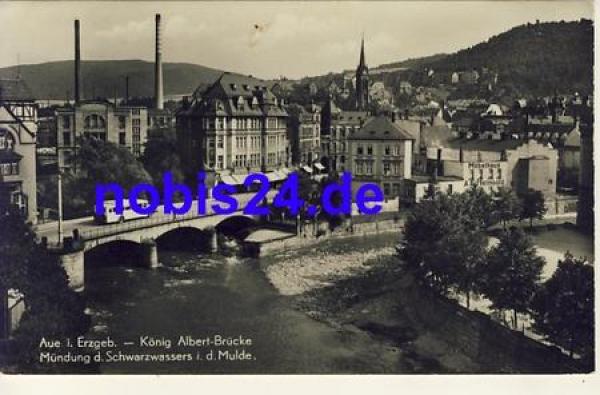 08280 Aue  König Albert Brücke Bus *ca.1930