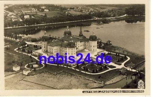 01468 Moritzburg Luftbild Schloss *ca.1928 verlag Hahn-Foto5616
