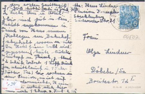 06507 Stecklenberg Pension Krempler o 8.6.1955