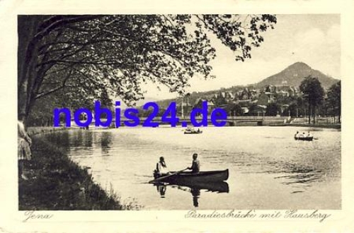 Jena Paradiesbrucke Hausberg o 1929