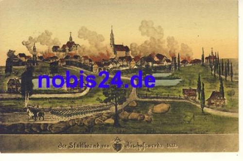 01877 Bischofswerda The city fire 1818 postcard o 1913