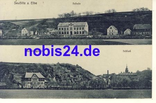 01612 Seusslitz Schule Schloss Heim *ca.1920