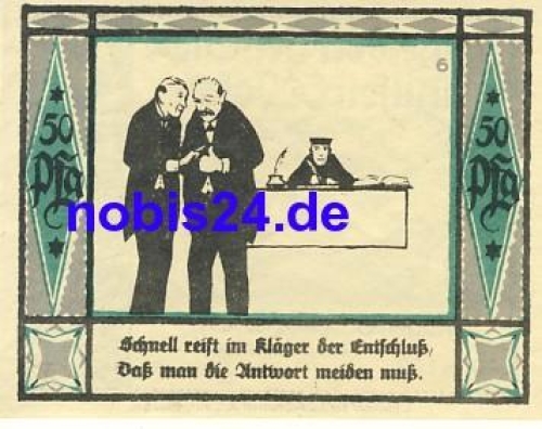 08132 Mulsen St. Jacob emergency money 50 pfennigs 1921