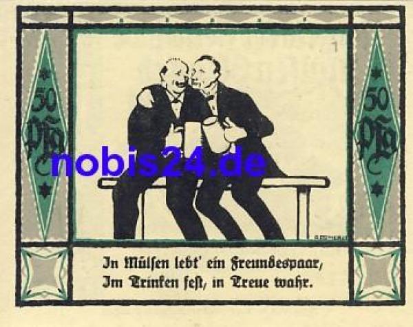 08132 Mulsen St. Jacob emergency money 50 pfennigs 1921