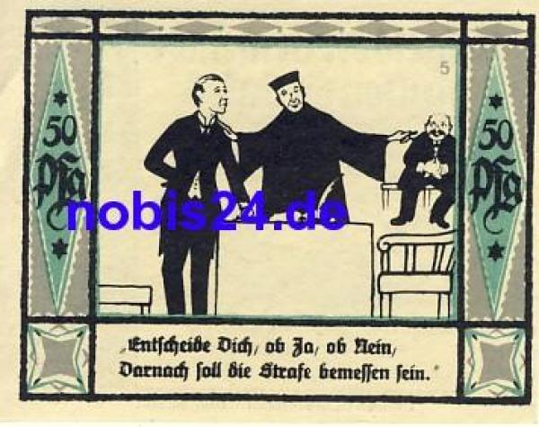 08132 Mulsen St. Jacob emergency money 50 pfennigs 1921