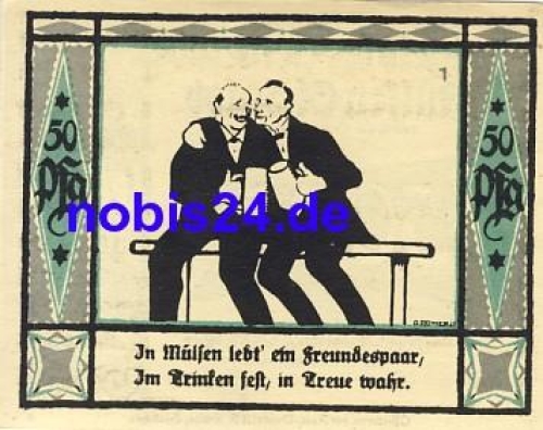 08132 Mulsen St. Jacob emergency money 50 pfennigs 1921
