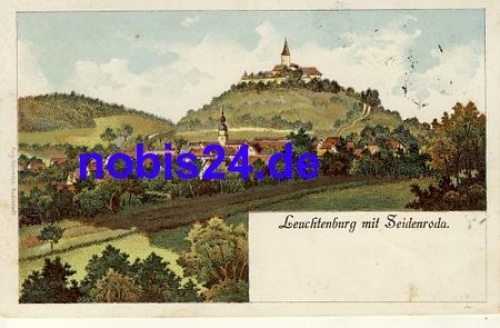 07768 Seidenroda Leuchtenburg artist card * ca.1900