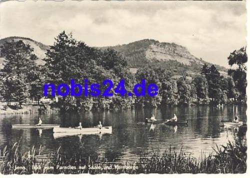 Jena paddling on the Saale o 1963