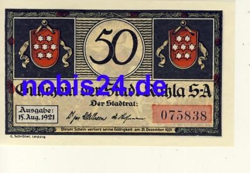 07768 Kahla Notgeld 50 Pfennige 1921