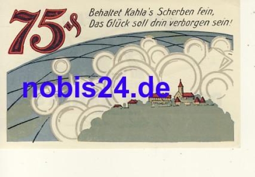 07768 Kahla emergency money 75 pfennigs 1921
