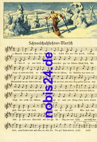 Anton Guenther "Schneeschuhfahrer March" song card no. 8984 *ca.1940