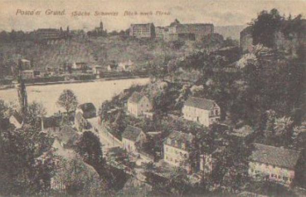 01796 Postaer Grund, total view to Pirna, August 24th, 1929