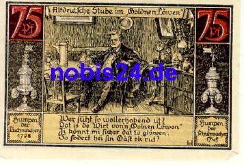 16798 Furstenberg emergency money 75 pfennigs 1921